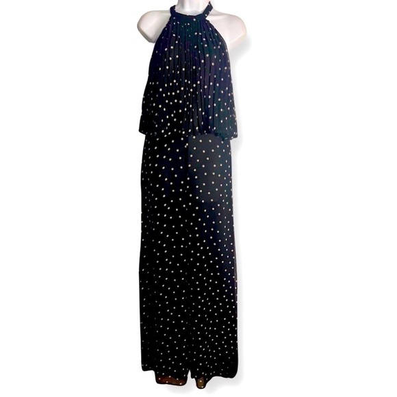 Zara Pants - Zara Polka Dot Cape Halter Flared Jumpsuit Size XS
